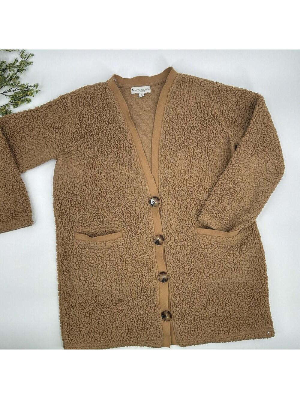 UGG Tan Sherpa Cardigan Koolaburra Women's Size Small